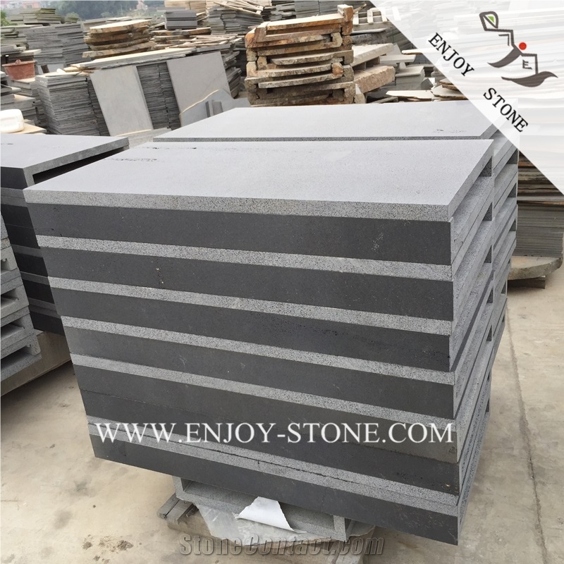 Pool Coping Light Grey Basalt Drop Faced