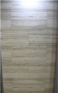 Silver Crystal Vein Cut Filled & Honed Travertine
