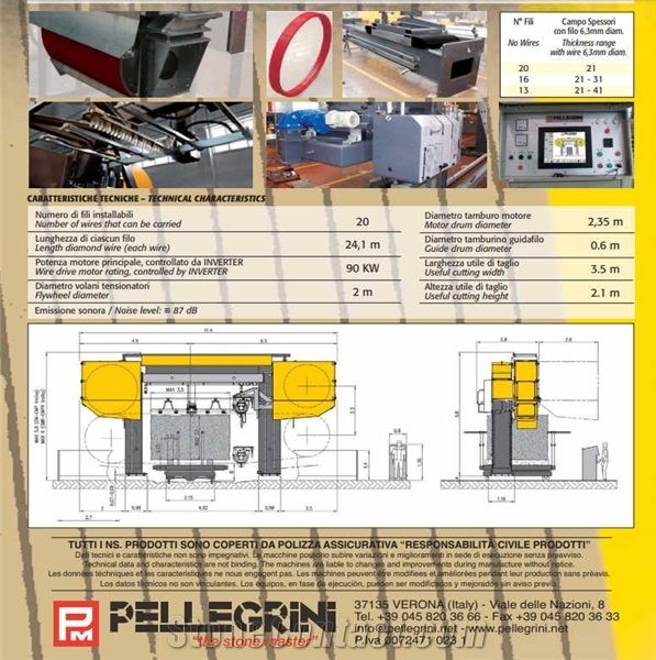 Polywire 20 Multiwire with 20 Wires Block Cutting Machine