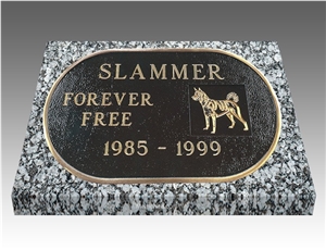 Carving Polished Pet Memorial Headstone