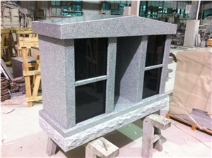 Grey and Black 4 Niche Cremation Granite Urn