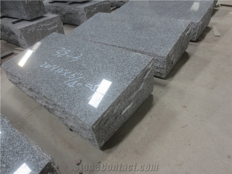 Light Grey Granite Cemetery Bevel Headstones 01