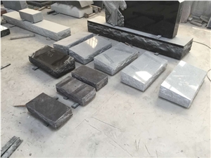 Light Grey Granite Cemetery Bevel Headstones 01