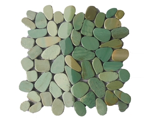 Slice Pebble Mosaic Tile Backsplash