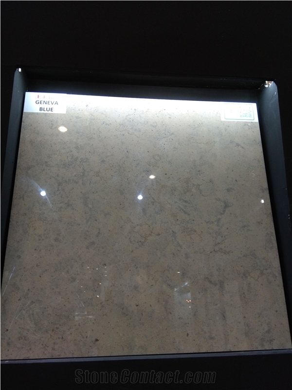 Geneva Blue Limestone Slabs, Tiles Size