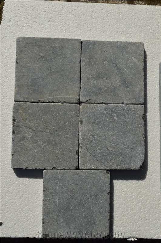 Viet Nam Blustone Tumbled Paving Tiles, Cubes