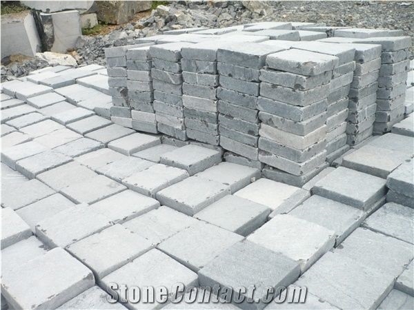 Viet Nam Blustone Tumbled Paving Tiles, Cubes