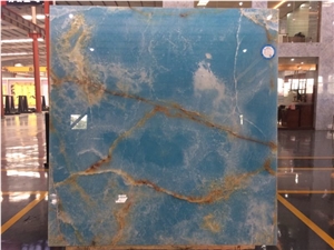 Nice Pattern Blue Onyx Stair Treads