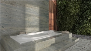 Ocean Blue Quartzite Slabs, Tiles