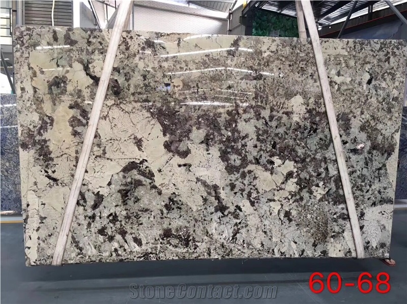 Splendor White Granite Branco Tourmaline Slabs