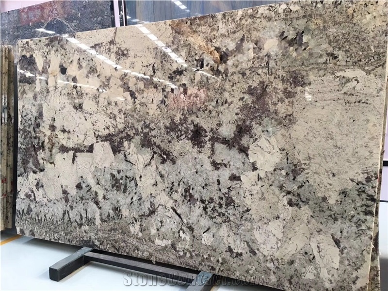 Splendor White Granite Branco Tourmaline Slabs
