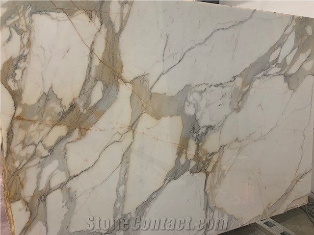 Calacatta Gold Marble Slabs, Italy White Marble