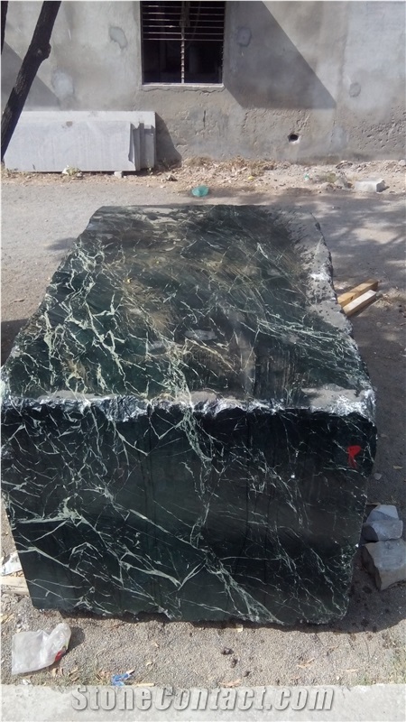 Spider Green Marble Rough Block