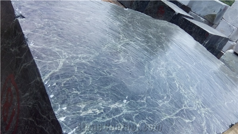 Spider Green Marble Rough Block