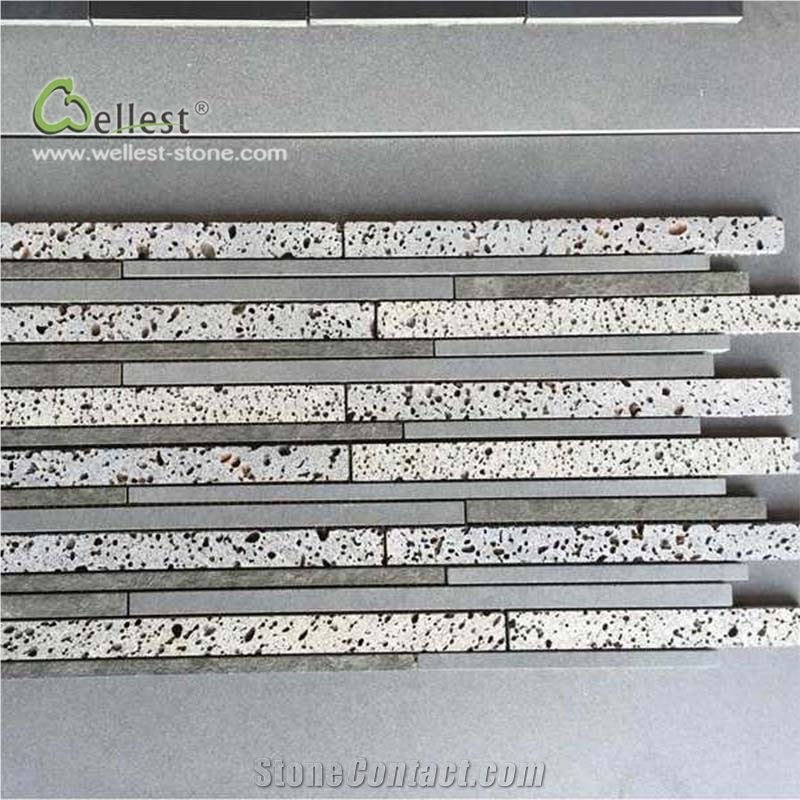 Basalt with Hole Texture Interior Ledgestone Wall
