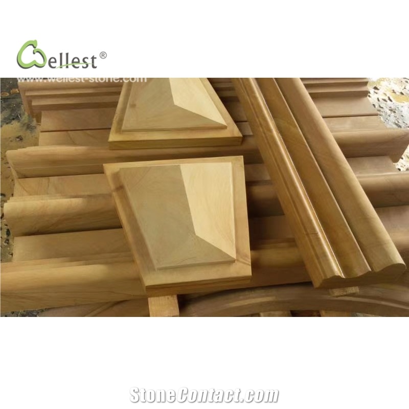 Beige Yellow Golden Windowsill Frame Decoration