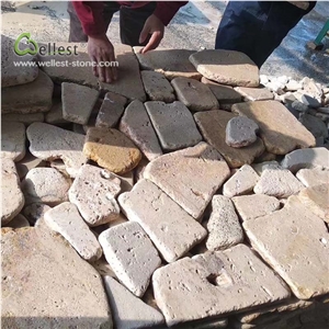 Beige Yellow Loose Stone Wall Covering
