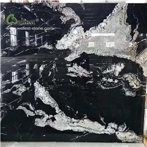 Black Marble Open Kitchen Countertops Tabletops