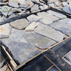 Blue Flagstone Crazy Stone Plaza Floor Paver