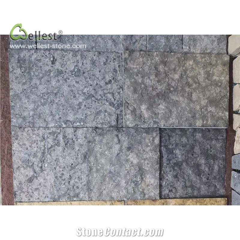 Blue Grey Antique Mud Look Ledgestone Wall Tile