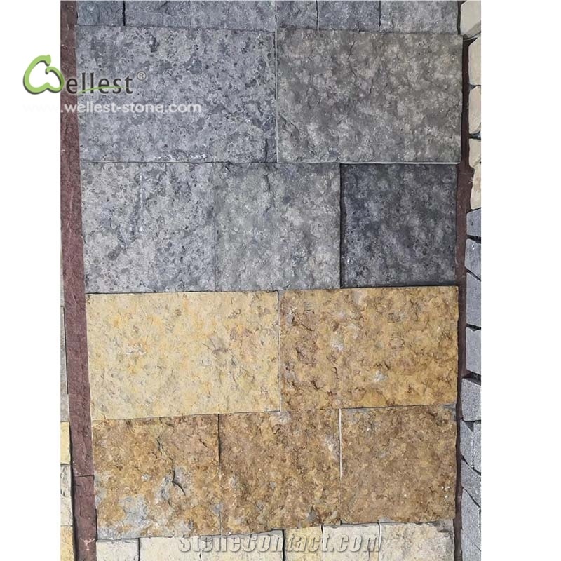 Blue Grey Antique Mud Look Ledgestone Wall Tile