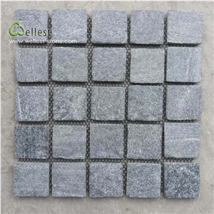 Blue Quartz Natural Surface Mesh Backed Cube Stone Blue Quartz Natural Surface Mesh Backed Cube Stone