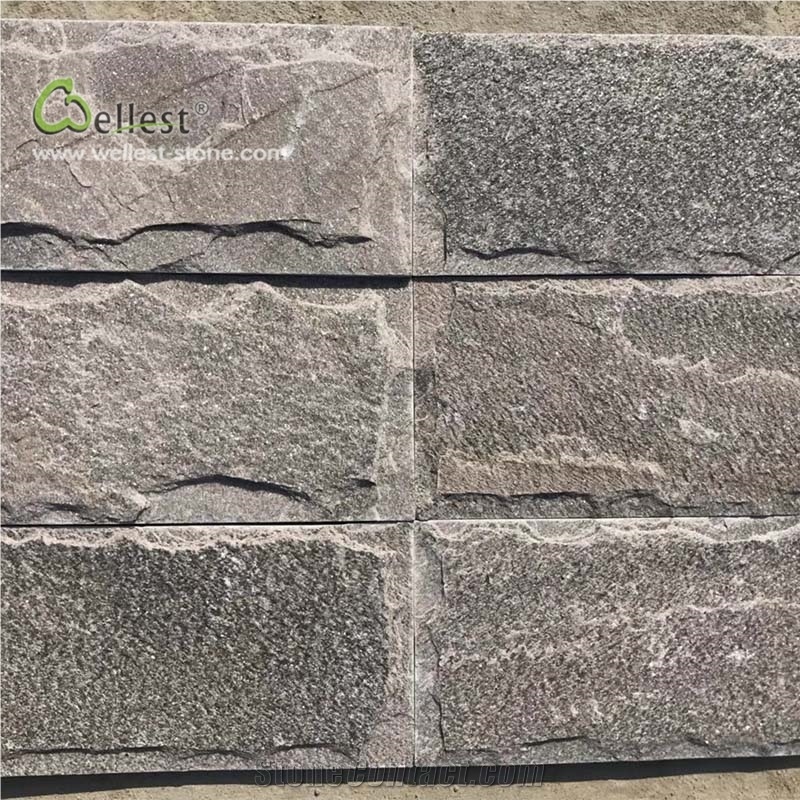 Brown Pink Mushroom Stone Wall Cladding
