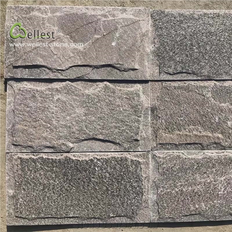 Brown Pink Mushroom Stone Wall Cladding