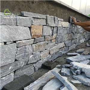 Bule Quartzite Loose Stone Wall Fence Covering