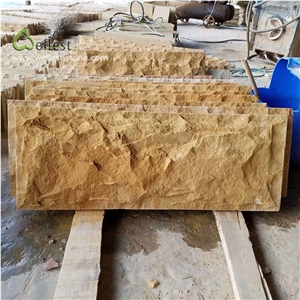 Golden Yellow Big Size Mushroomed Stone
