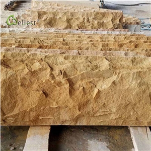 Golden Yellow Big Size Mushroomed Stone