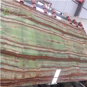 Green Onyx Jade Green Stone Slab Decorating Wall