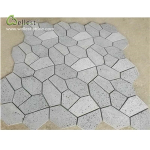 Grey Basalt Paver Meshed Random Crazy Flag Stone