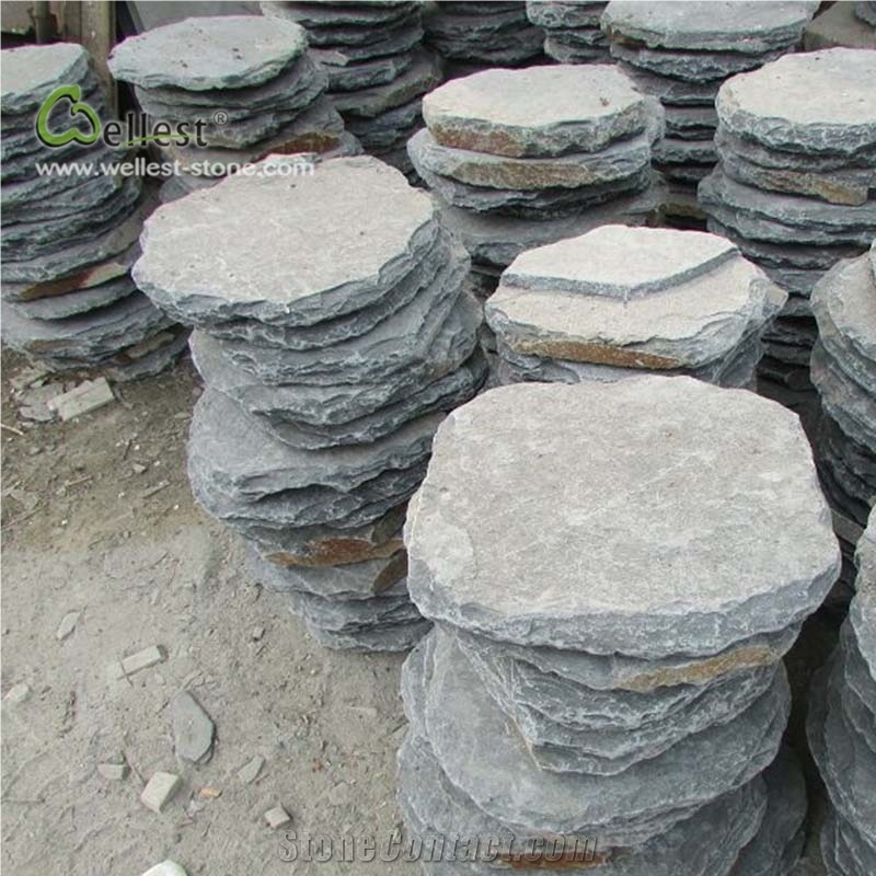 Grey Blue Slate Stepping Paver Steps Random Crazy