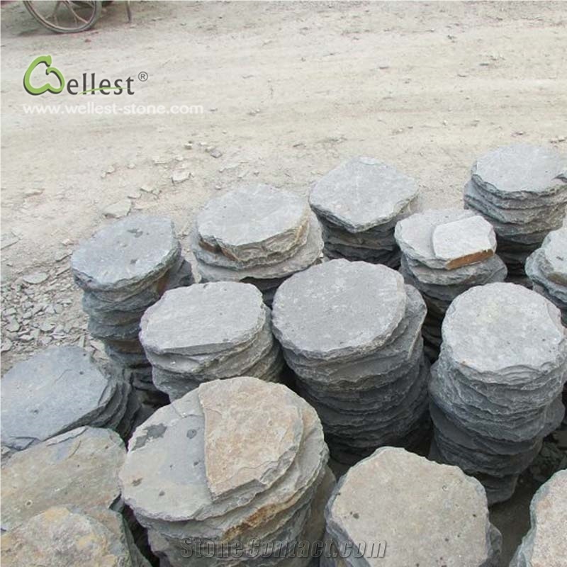 Grey Blue Slate Stepping Paver Steps Random Crazy