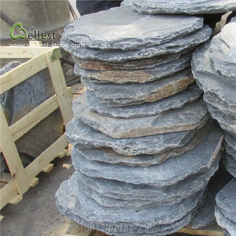 Grey Blue Slate Stepping Paver Steps Random Crazy