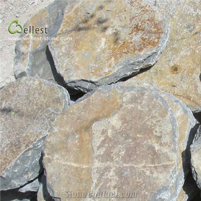 Grey Blue Slate Stepping Paver Steps Random Crazy