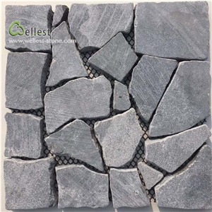 Grey Flag Stone Mesh Backed Crazy Stone