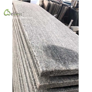 Grey Floor Tile Stair Risers Treads Steps Design