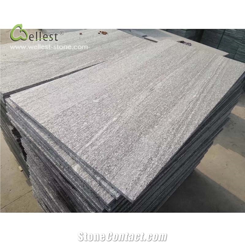 Grey Floor Tile Stair Risers Treads Steps Design