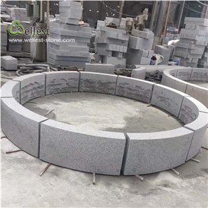 Grey Round Fountain Pond Base Kerbstone