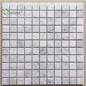 Grey White Mosaic Cube Shape and Hexagon Shape