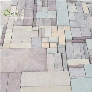High Ash Coloful Paver Brick Look Tumbled Sides