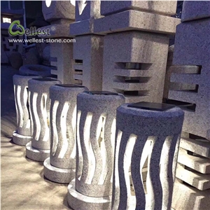 Hollow Carved Stone Lanterns Landscape