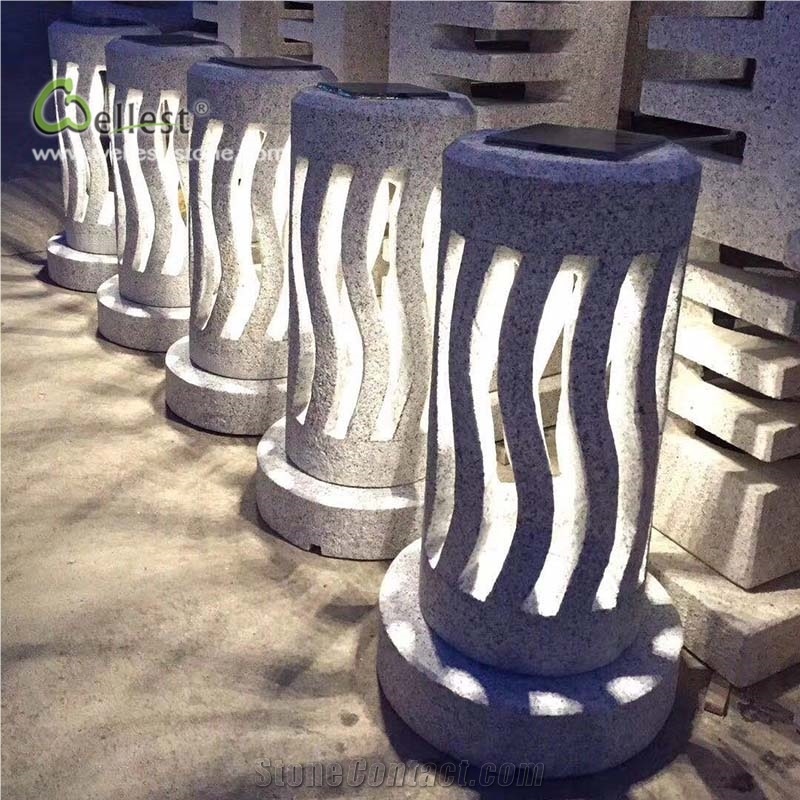 Hollow Carved Stone Lanterns Landscape
