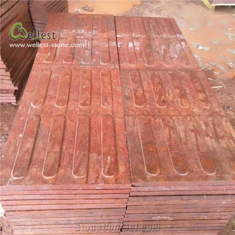 Indian Red Blind Stone Urban Sidewalk Paver