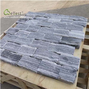 Light Blue Grey Loose Stone Straight Stripe Veins