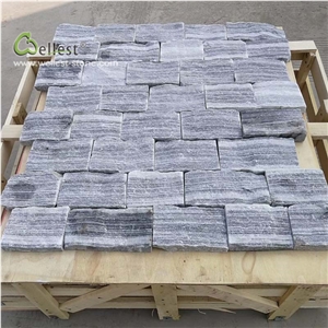 Light Blue Grey Loose Stone Straight Stripe Veins
