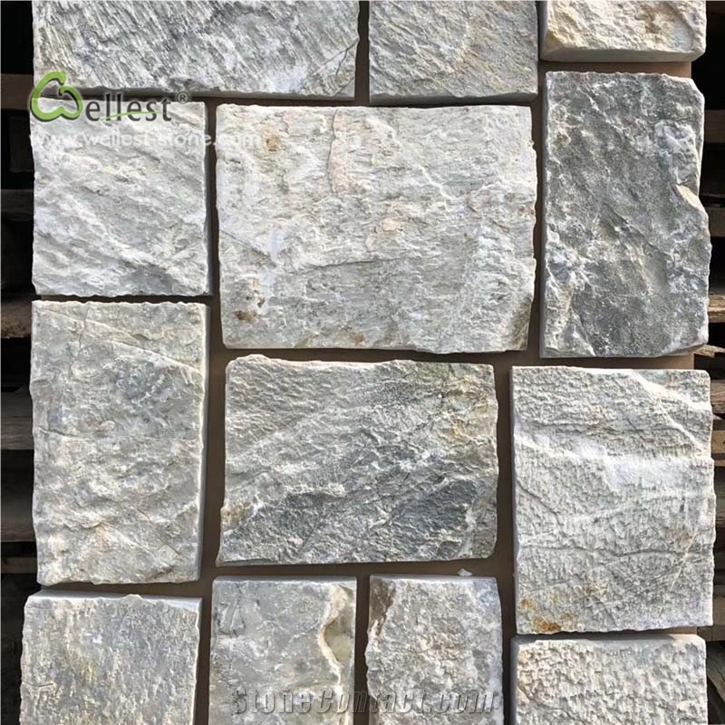 Light Grey Brick Look Loose Stone Field Stone