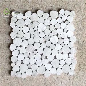 Pattern Mosaic Pebble Meshed Flat Surface